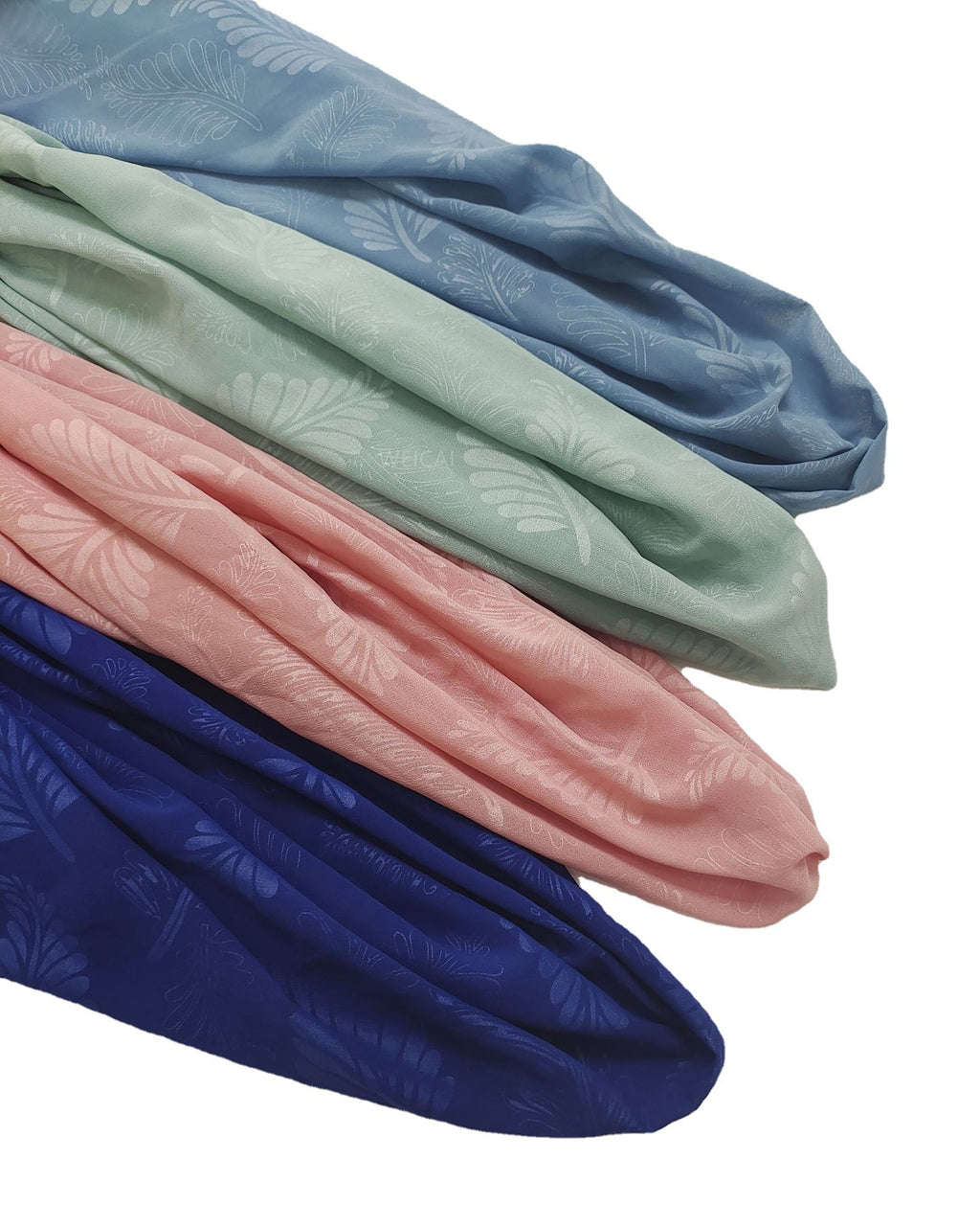 Size Pattern Customized Chiffon Cotton Polyester Long Towel Square Scarf Scarf Leaf Embossing Printing Middle East Headscarf Yarn