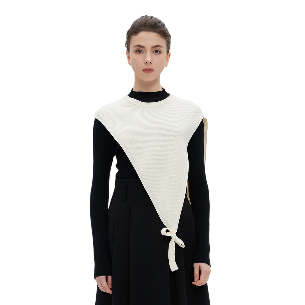 Mid-high Premium Spring, Summer and Autumn New Products Thin Outer Shirt Short Sleeve Triangle Knitted Shawl