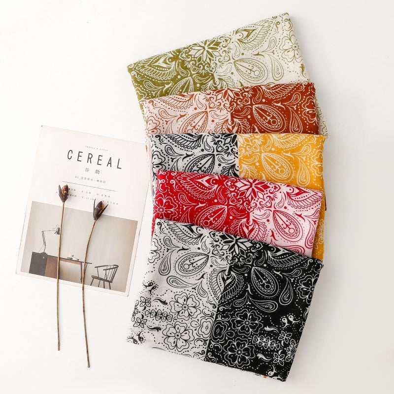 Scarf fashion double spell small paisley cashew flower silk scarf travel vacation shawl women