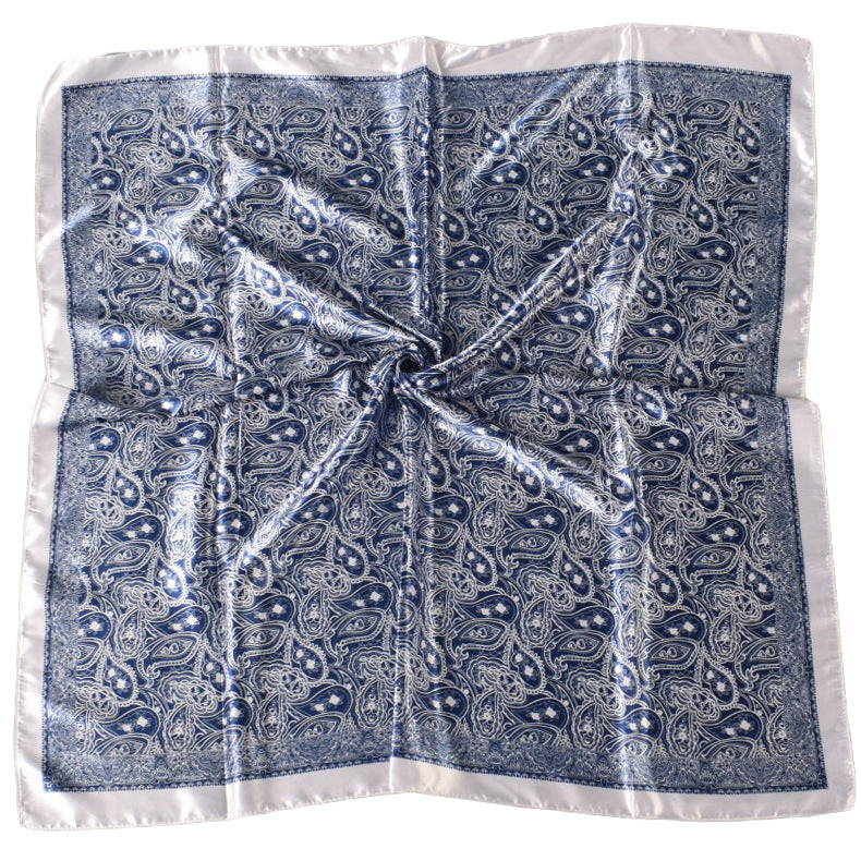 Spring new 90cm-satin small cashew square silk scarf, European and American fashion paisley scarft retro