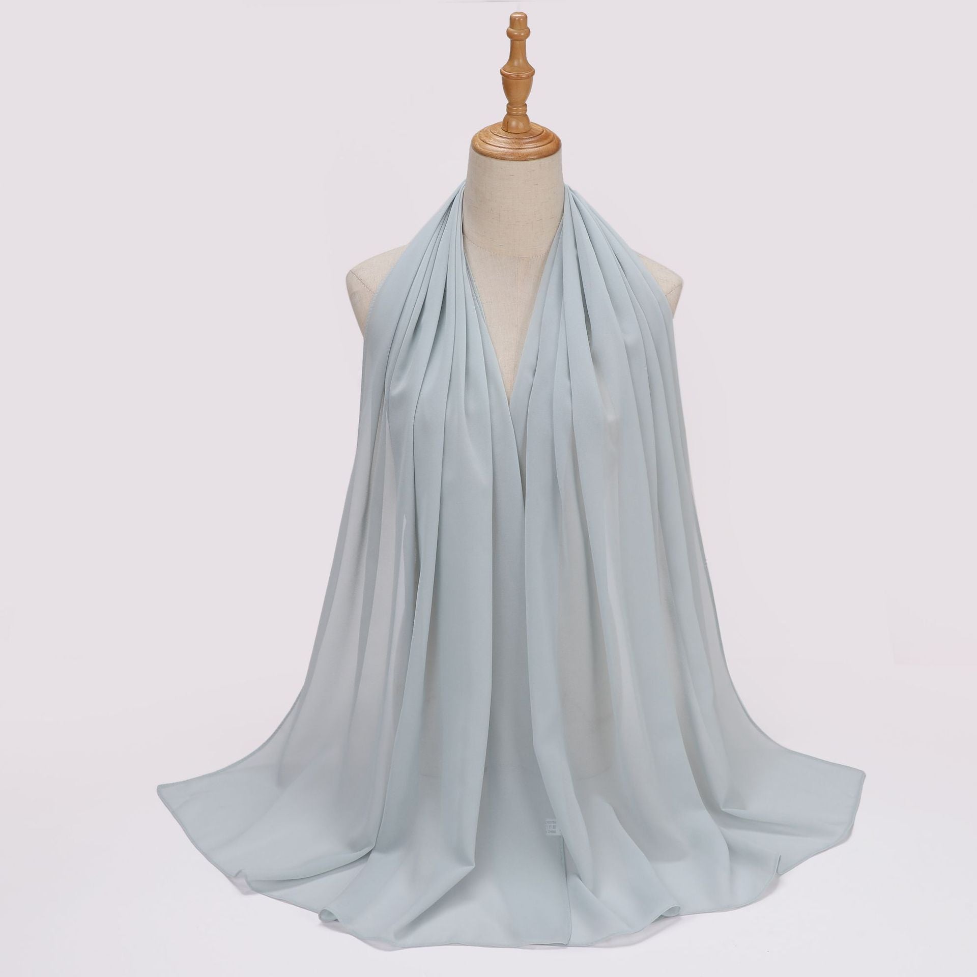 Monochrome pearl chiffon, long scarf hijab malay hijab headscarf Middle East Africa headscarf