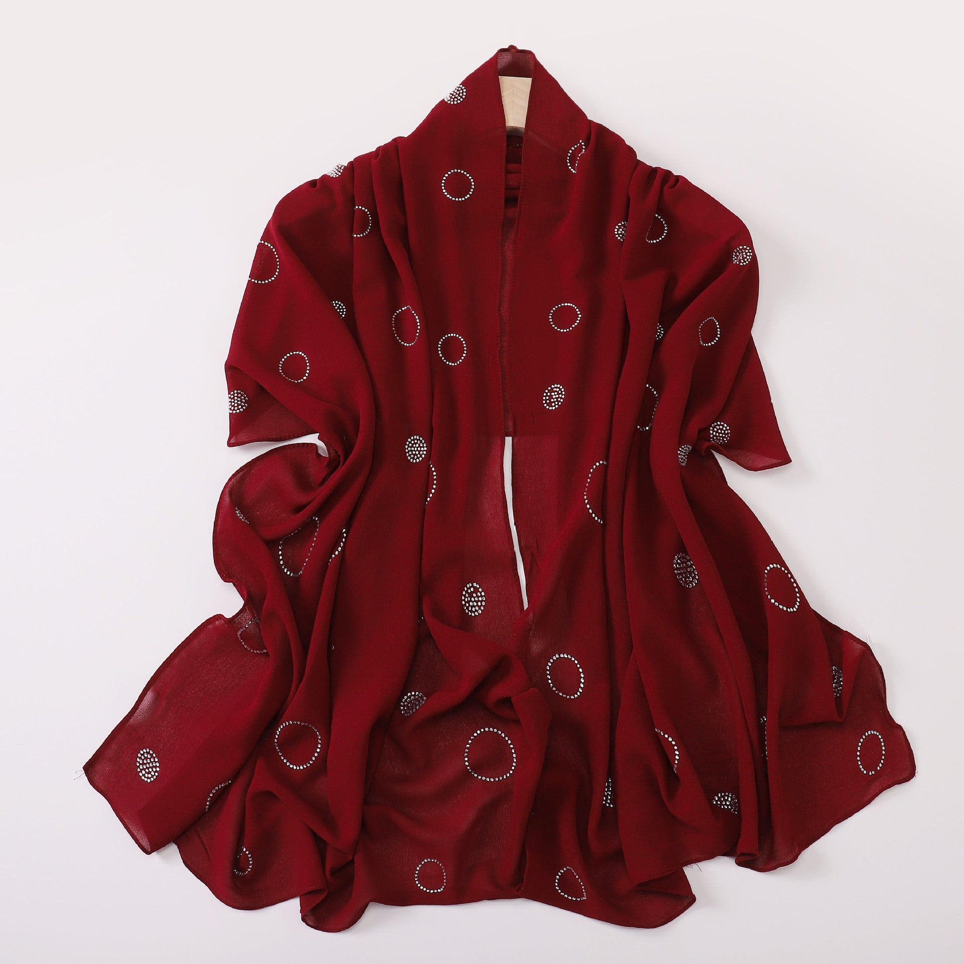 Pearl chiffon hot diamond long scarf, Indonesian headscarf, Middle East and Africa headscarf