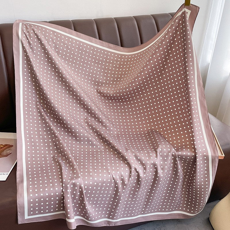 New square scarf, French retro silk scarf, women's twill silk scarf, neck cover, shawl printed scarf, weatherproof