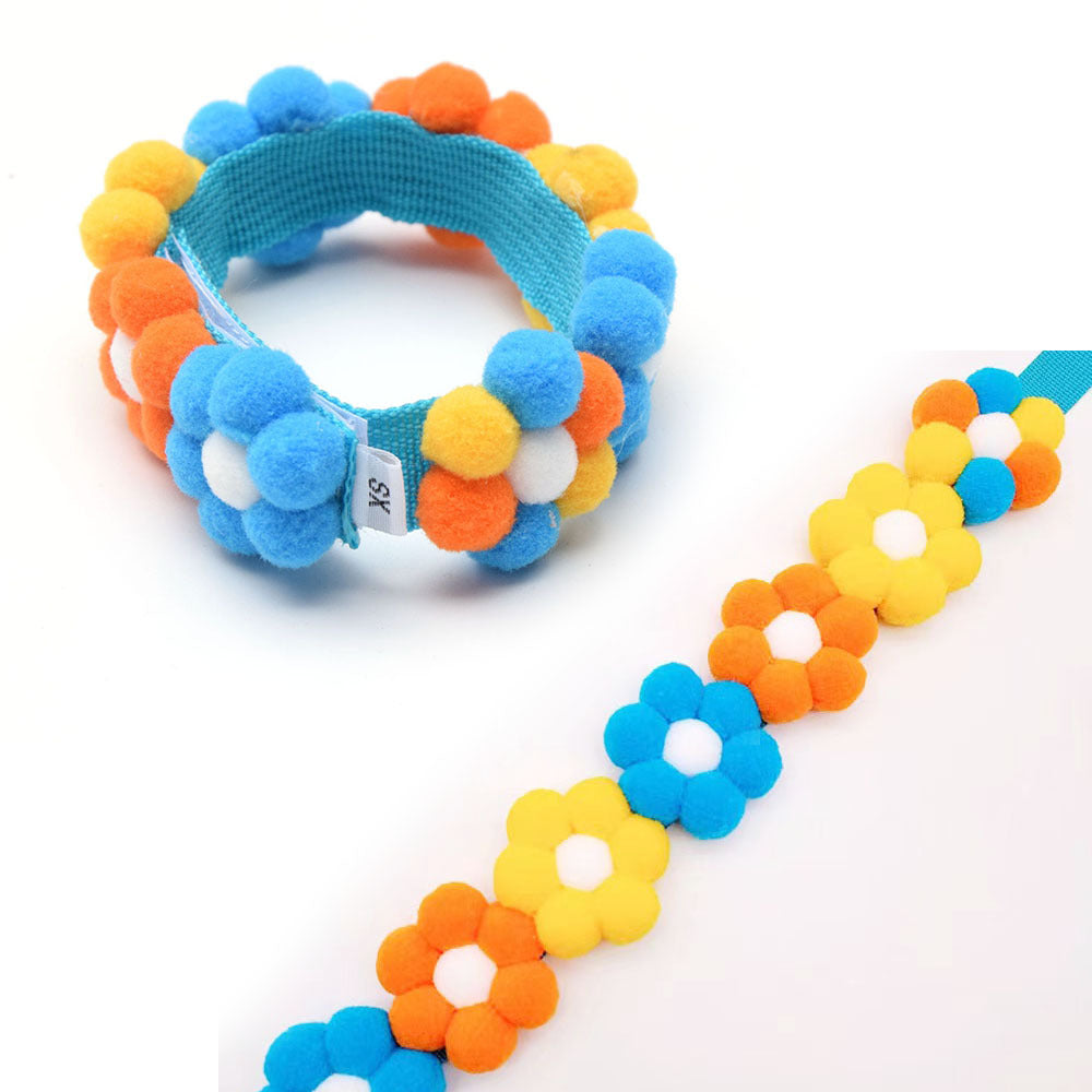 Rainbow Pet Collar Big Dog Neck Circle Shiba Inu Adjustable Hairball Collar Cat Scarf