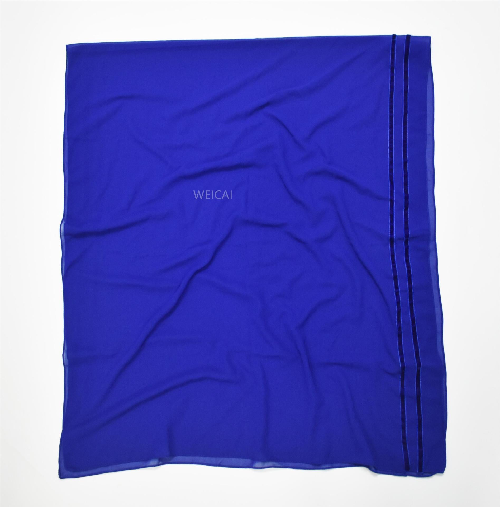 New solid color chiffon  bilateral long scarf thin Middle East headscarf Malaysia Indonesia hijab