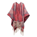Shawl 2025 new European and American autumn and winter circle yarn imitation mohair thickened jacquard shawl