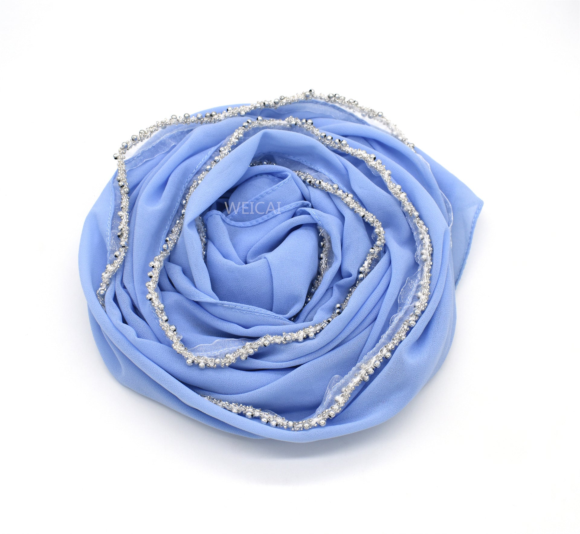 Bubble chiffon jewelry chain solid color chiffon scarf Malaysian headscarf hijab