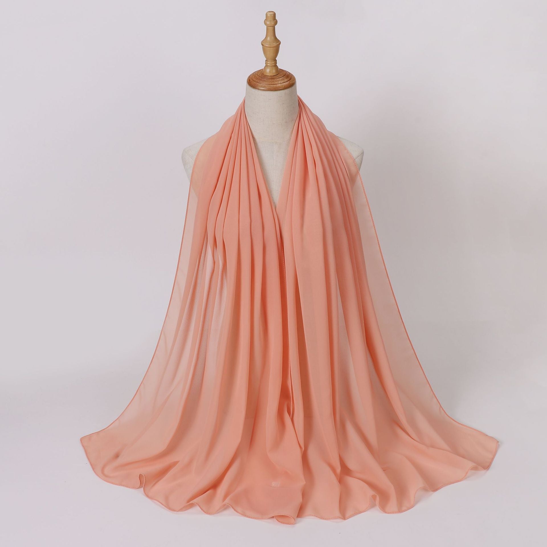 Monochrome pearl chiffon, long scarf hijab malay hijab headscarf Middle East Africa headscarf