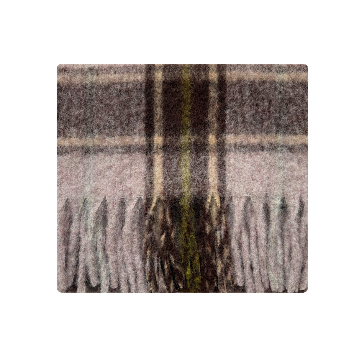 Wool blended plaid scarf women's winter enlarged shawl soft atmosphere coarse beard fringed plaid scarf