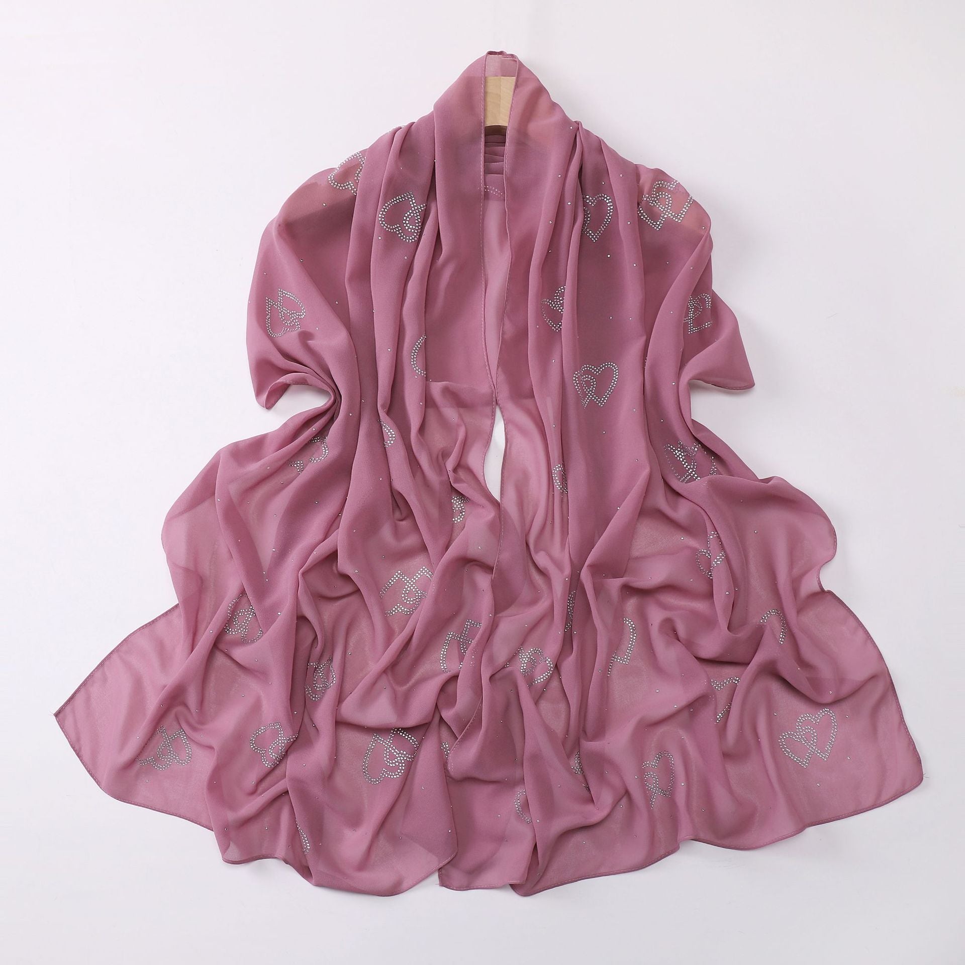 New Pearl Chiffon Double Love Hot Diamond Middle East Africa South East Asia Headscarf