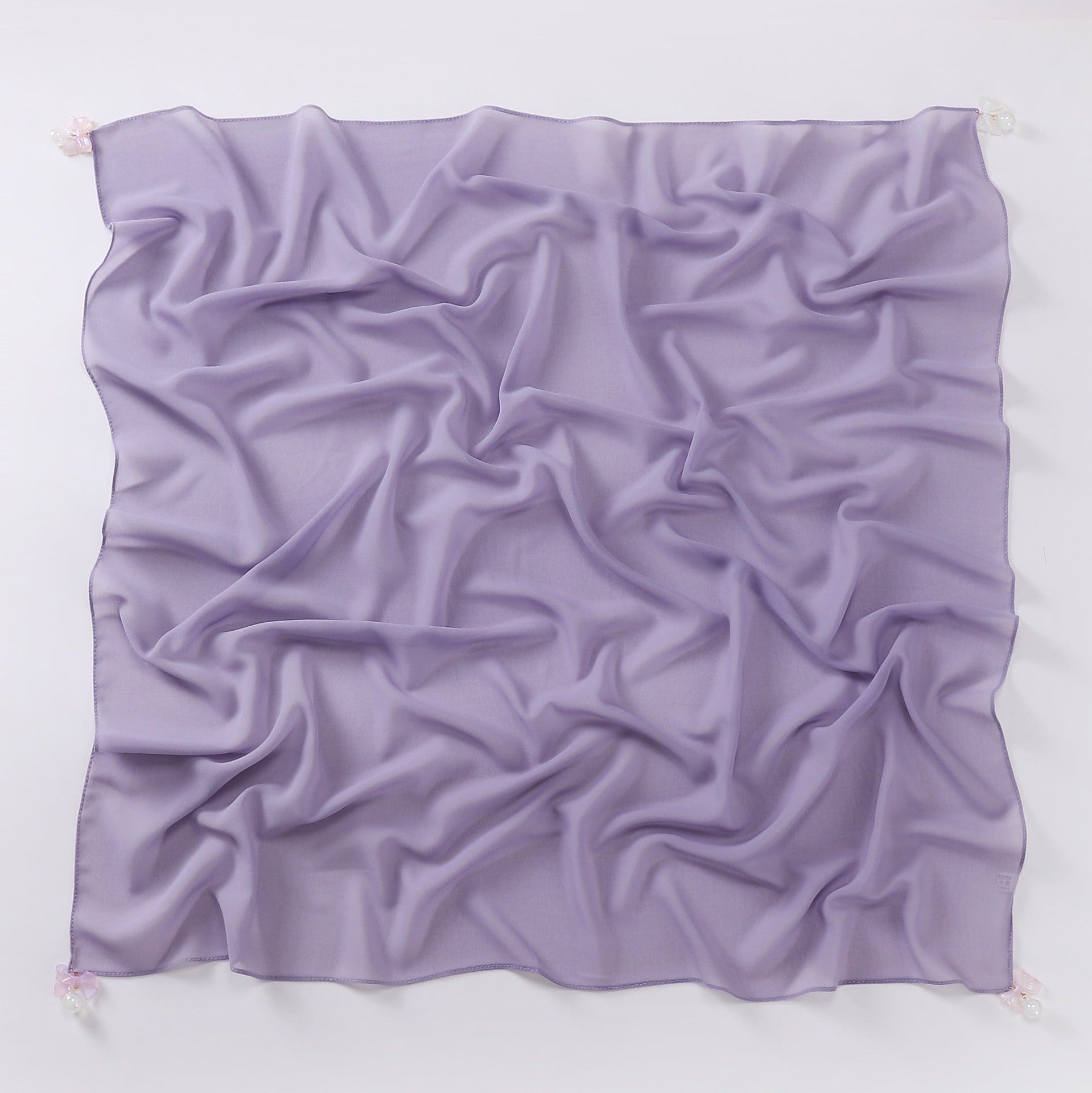 Pearl chiffon square scarf 90 * 90cm Hijab MMalaysia headscarf
