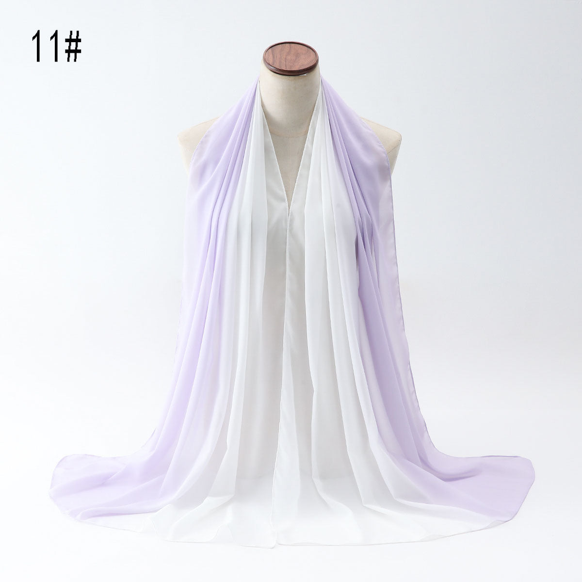 New versatile pearl chiffon gradual change color scarf yarn Middle East Africa Malaysia Indonesia headscarf