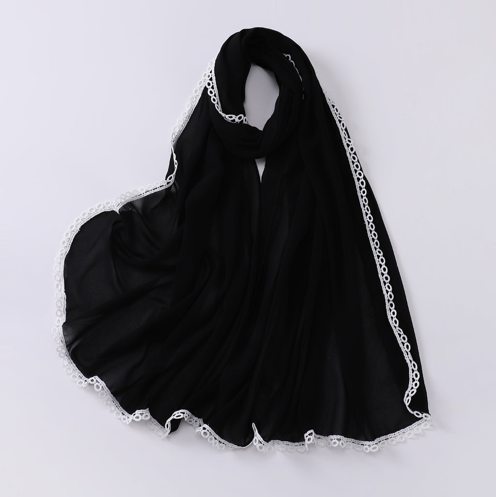 Pearl chiffon lace scarf women's headscarf  scarf Middle East headscarf