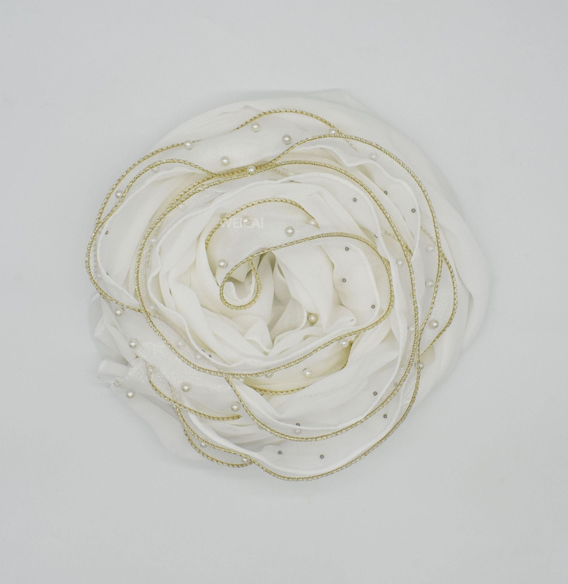 New solid color pearl chiffon bright pearl scarf bubble Hijab Malaysia Indonesia headscarf