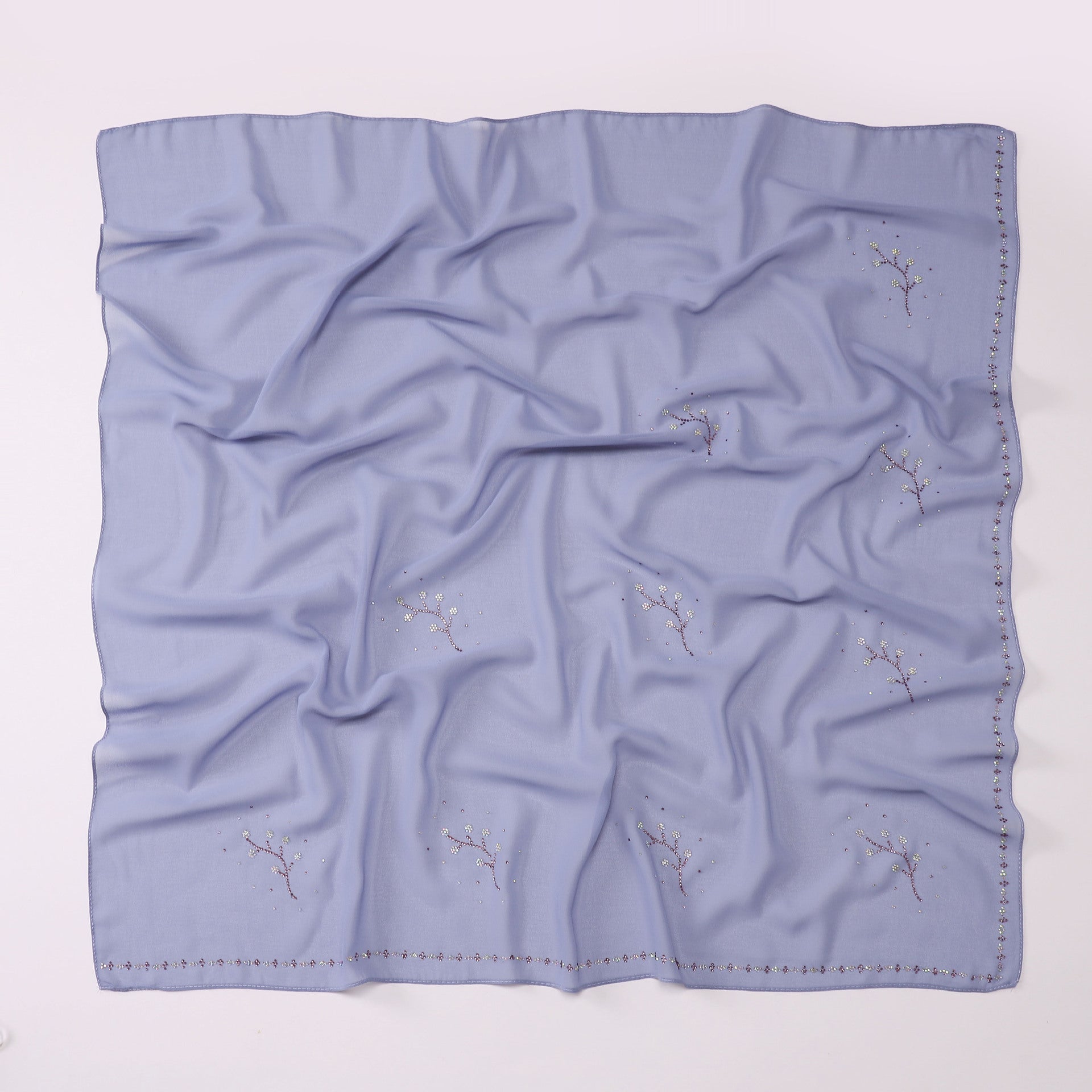 Kuaishou new pearl chiffon, high quality Middle Eastern diamond, hot diamond square towel bag yarn towel