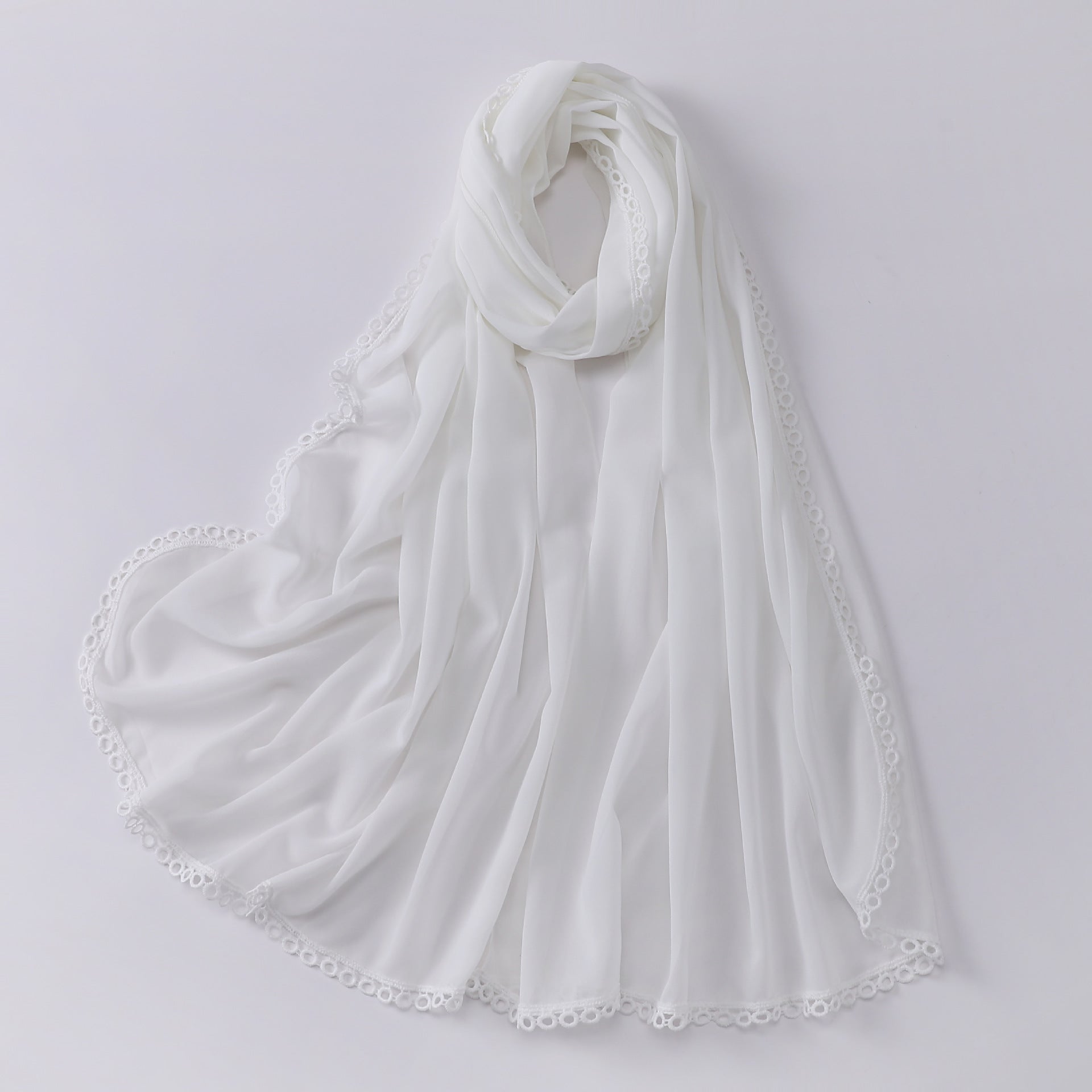 Pearl chiffon lace scarf women's headscarf  scarf Middle East headscarf