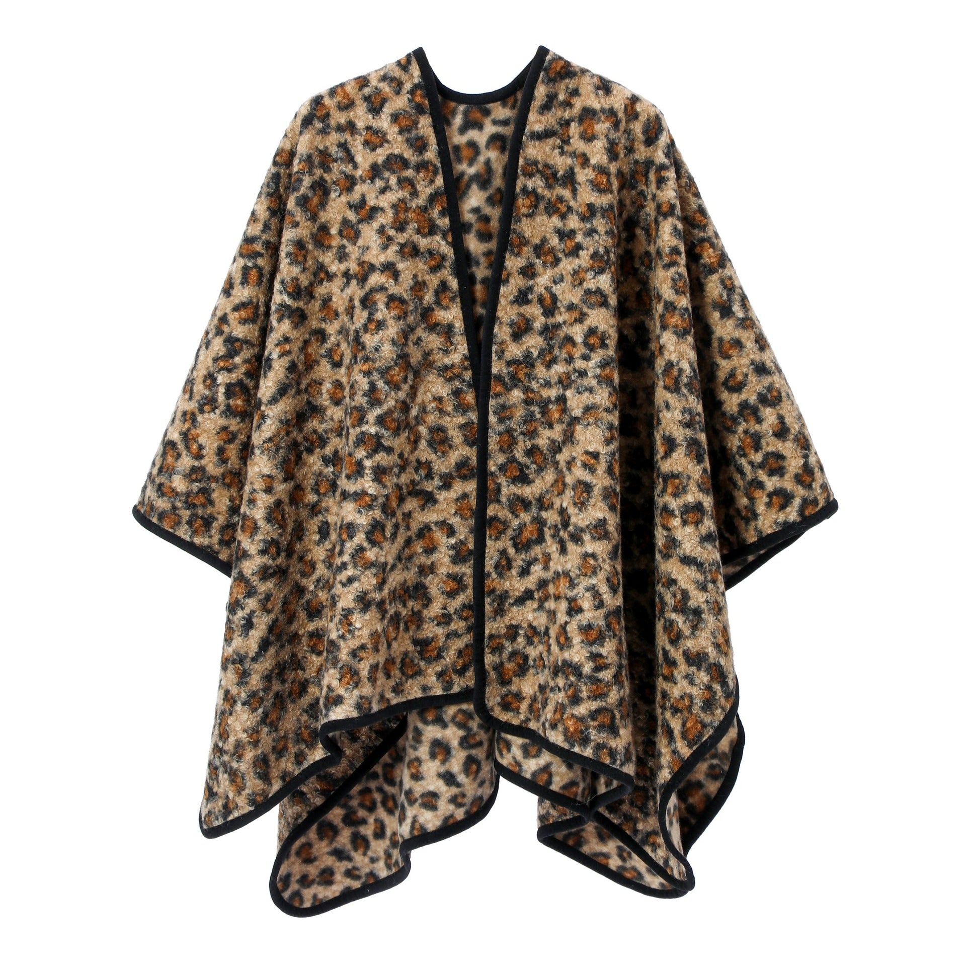 Shawl women's high-end sense European, American autumn and winter new thickened leopard print shawl