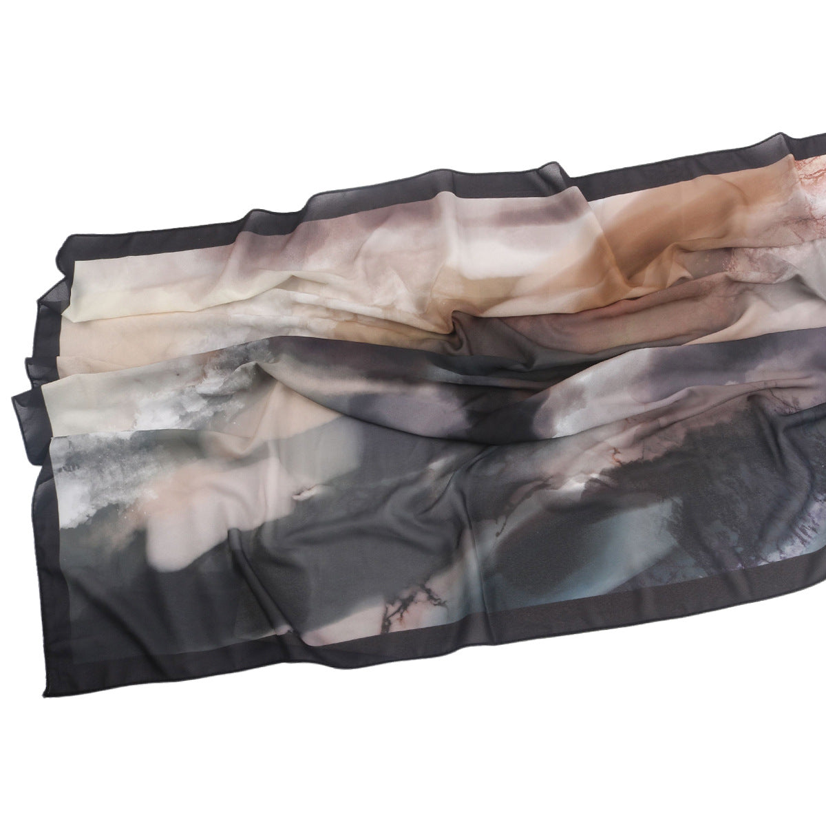 Malaysian Printed Chiffon Scarf Bohemian Fashion Simple Spring and Summer Sunscreen Scarf Shawl