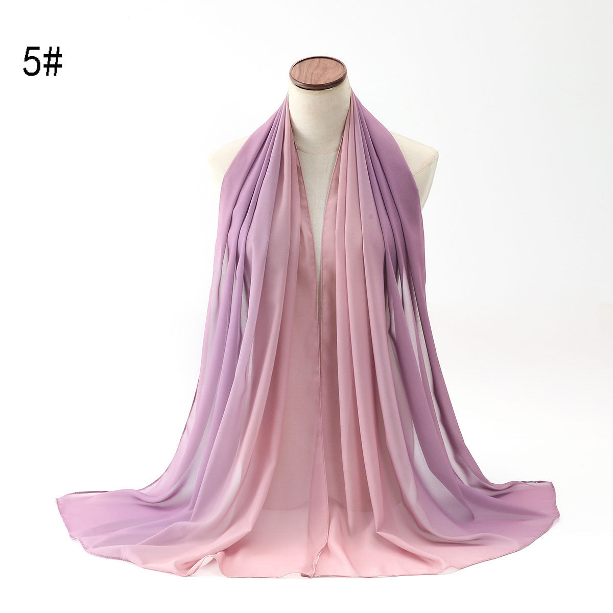 New versatile pearl chiffon gradual change color scarf yarn Middle East Africa Malaysia Indonesia headscarf