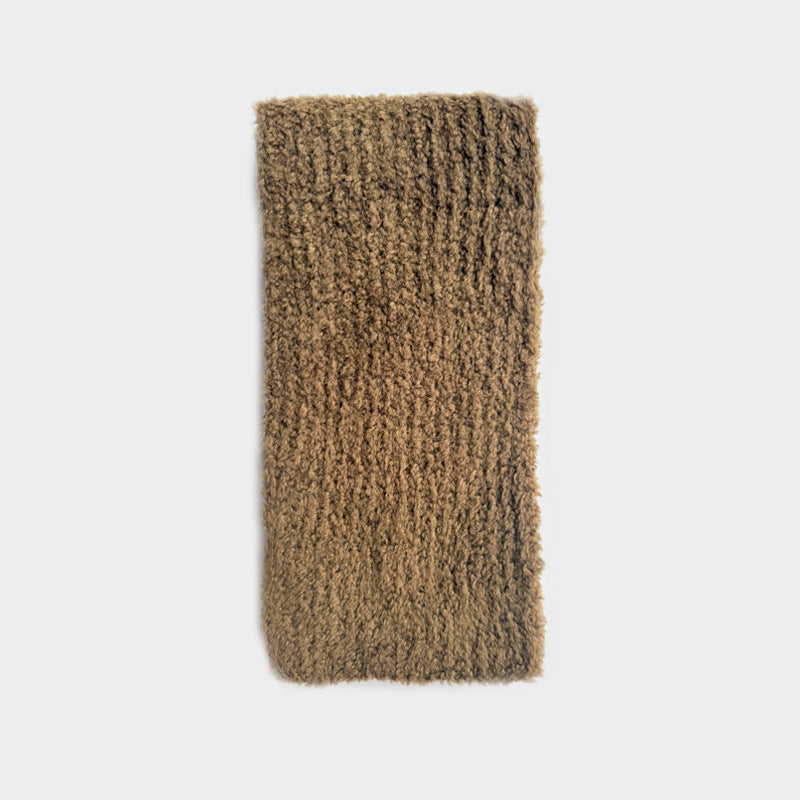 25% wool blended Korean curly hair knitted scarf women's autumn and winter soft atmosphere wool scarf ins