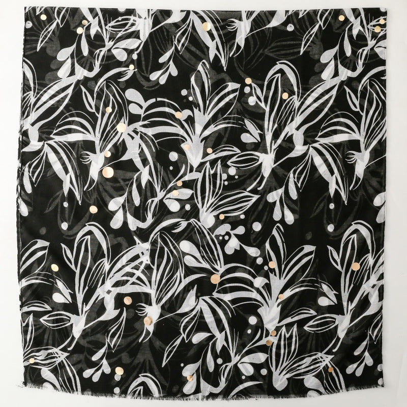 Ethnic Viscose cotton and linen feel scarf Ladies shawl women