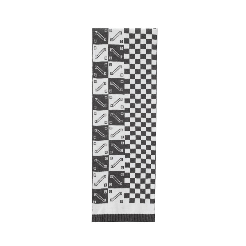 New autumn and winter wool scarf Korean version of male and female student couple acrylic knitted plaid scarf