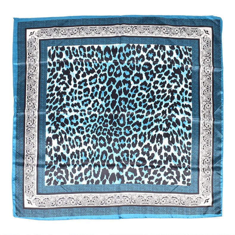 Fashion leopard print cashew pattern print 90 satin large square scarf, headscarf, scarf