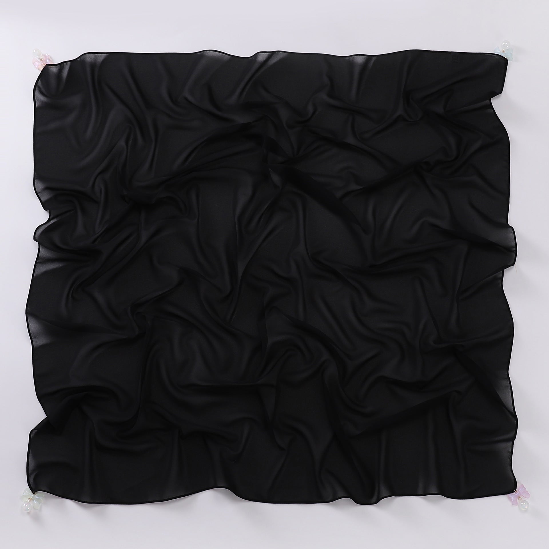 Pearl chiffon square scarf 90 * 90cm Hijab MMalaysia headscarf