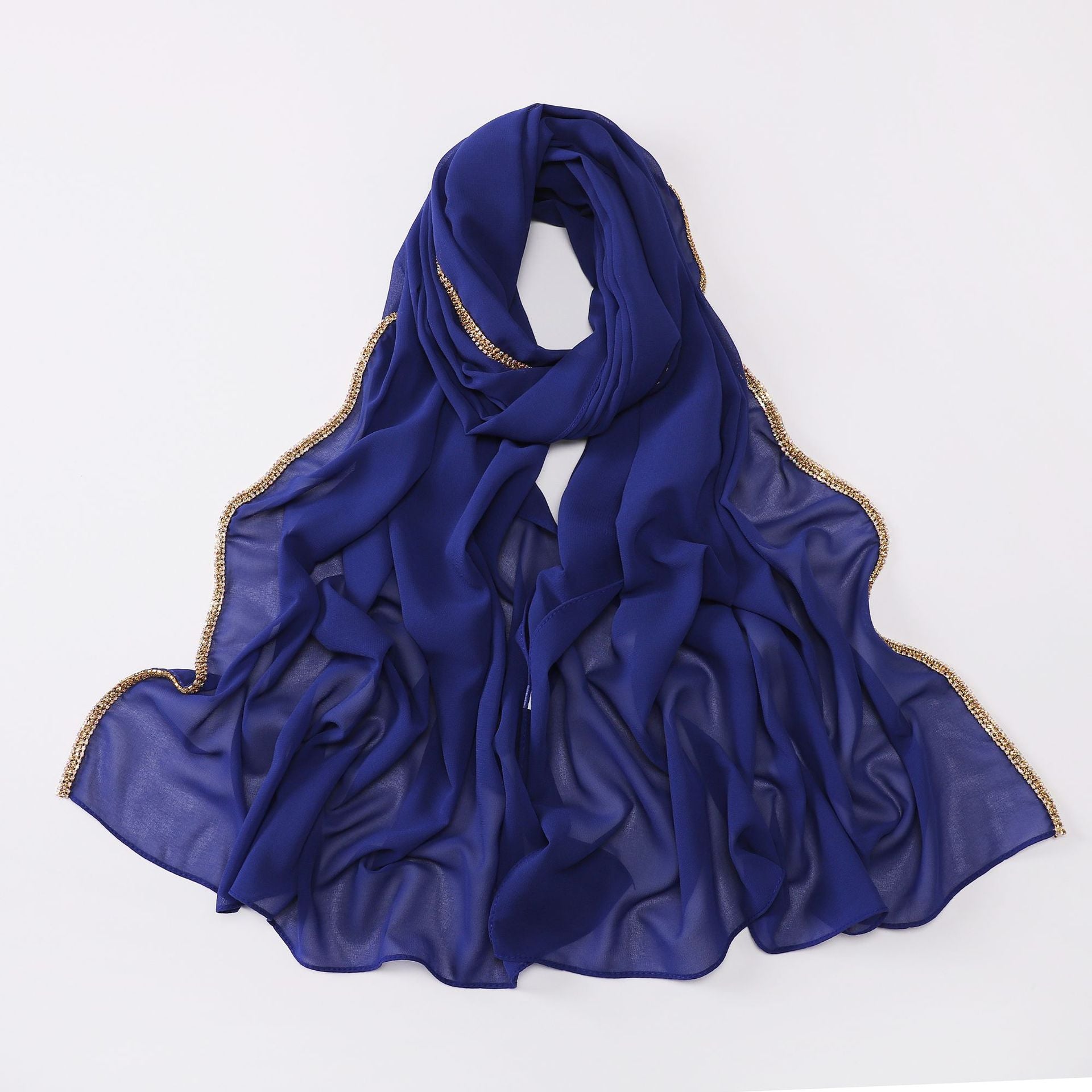 New copper bottom bright diamond chiffon scarf yarn Middle East Africa headscarf Malay headscarf