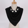 New fashion gardenia pearl chiffon square scarf  scarf 90cm square scarf