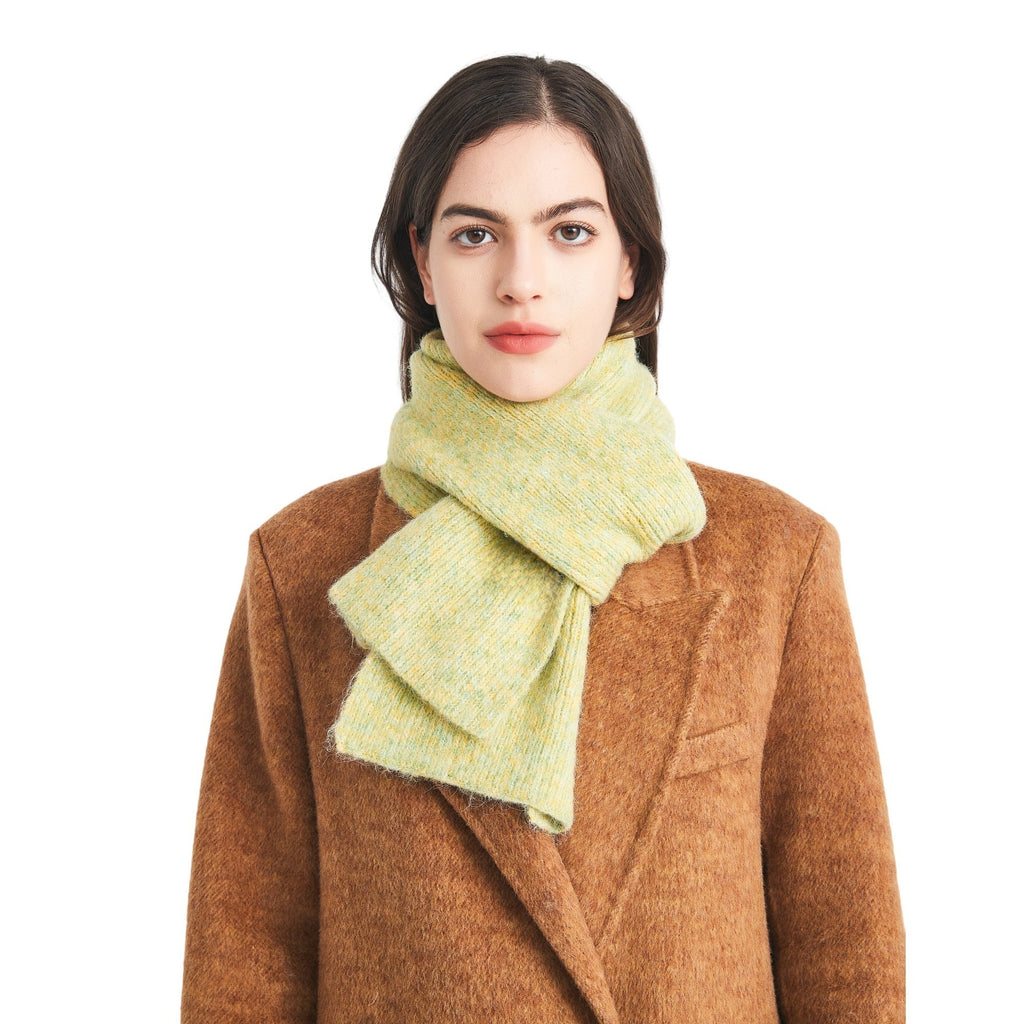 2025 autumn and winter new high-end quality Korean men and women's flower-clipped wool knitted scarf