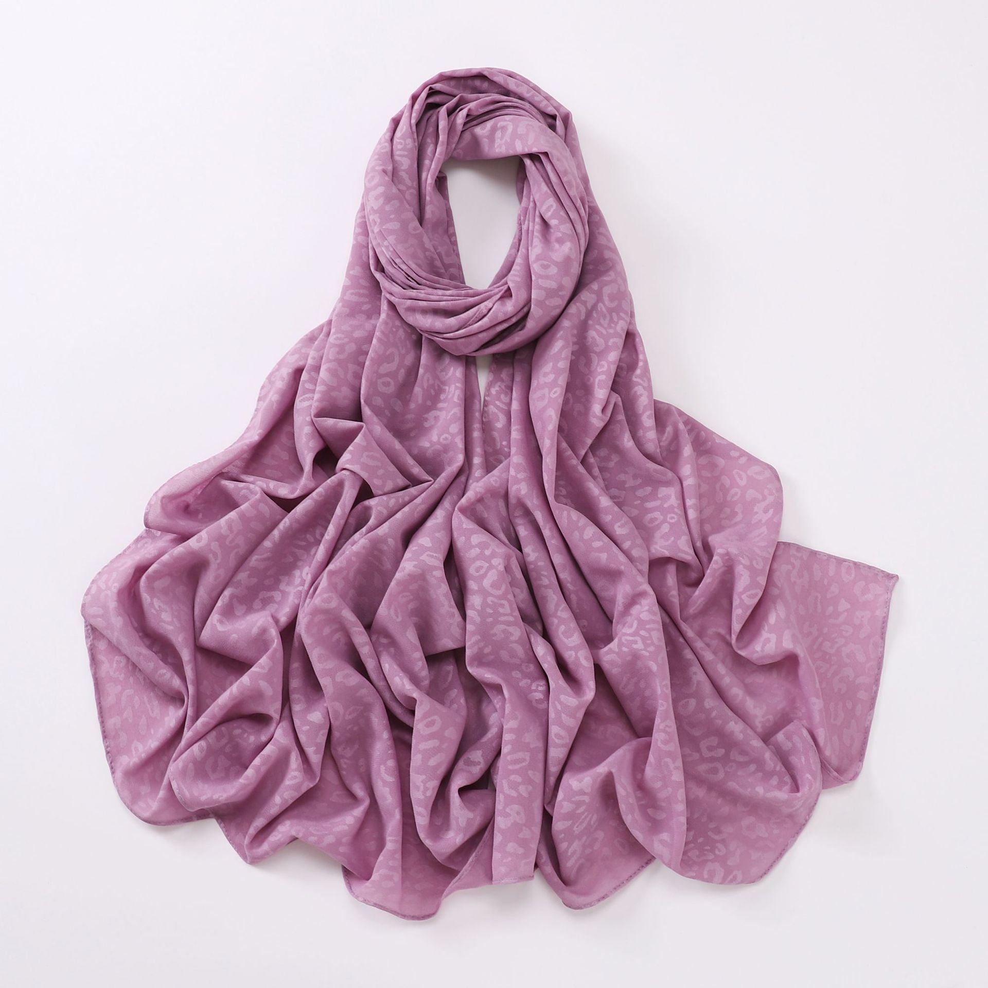 New pearl chiffon, leopard print embossed scarf, gauze Middle East North Africa Malay headscarf hijab