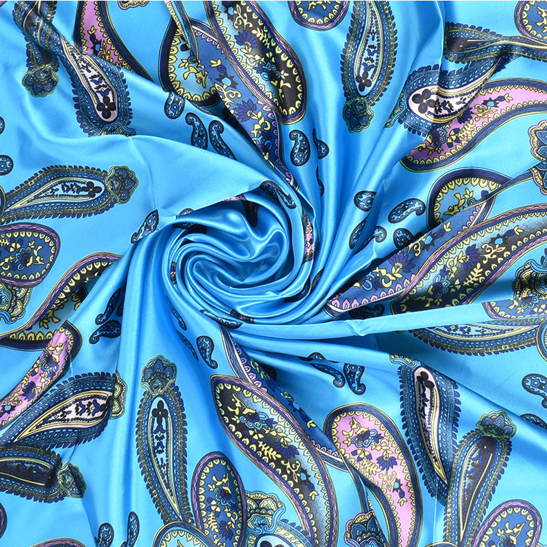 New Fashion Retro Cashew Nut Pattern Printing 90 * 90 Satin Large Square Scarf Silk Scarf