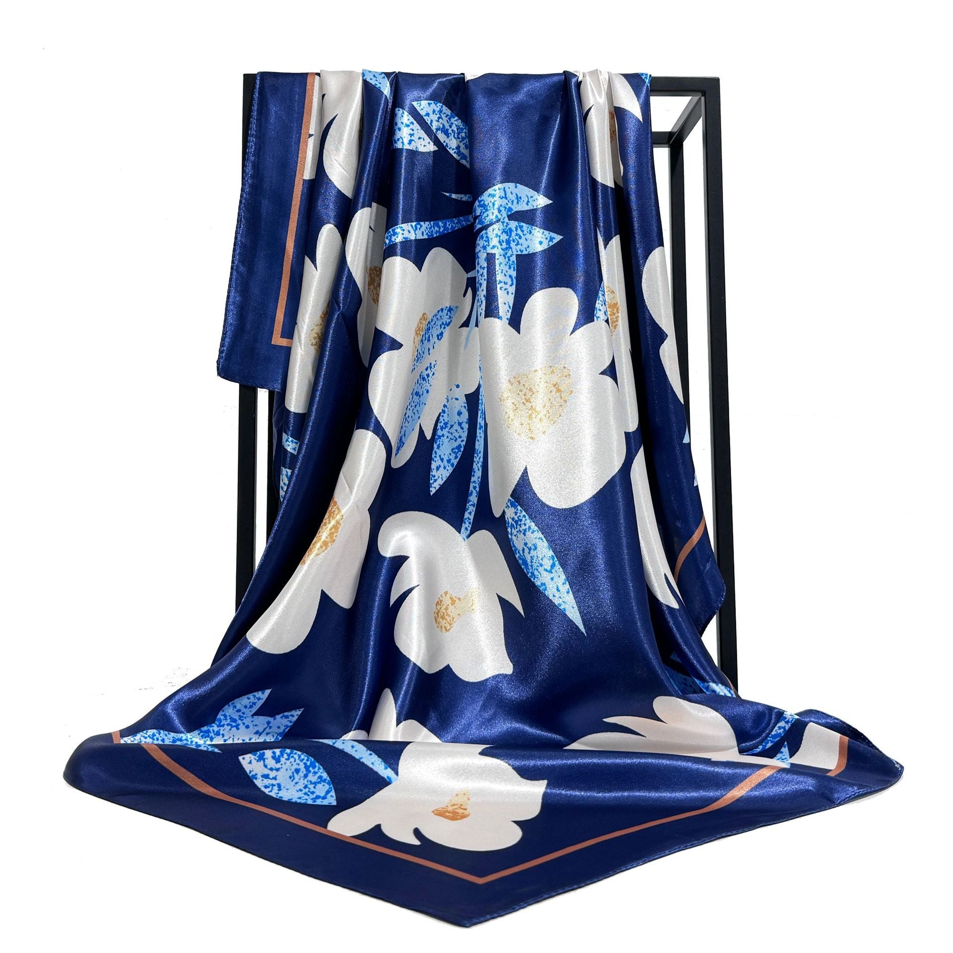 Fashion versatile retro national style plant flower print scarf, decorative scarf, Malay women's headscarf