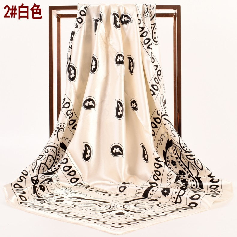 New fashion 90cm satin cashew flower square scarf silk scarf, paisley scarf scarf