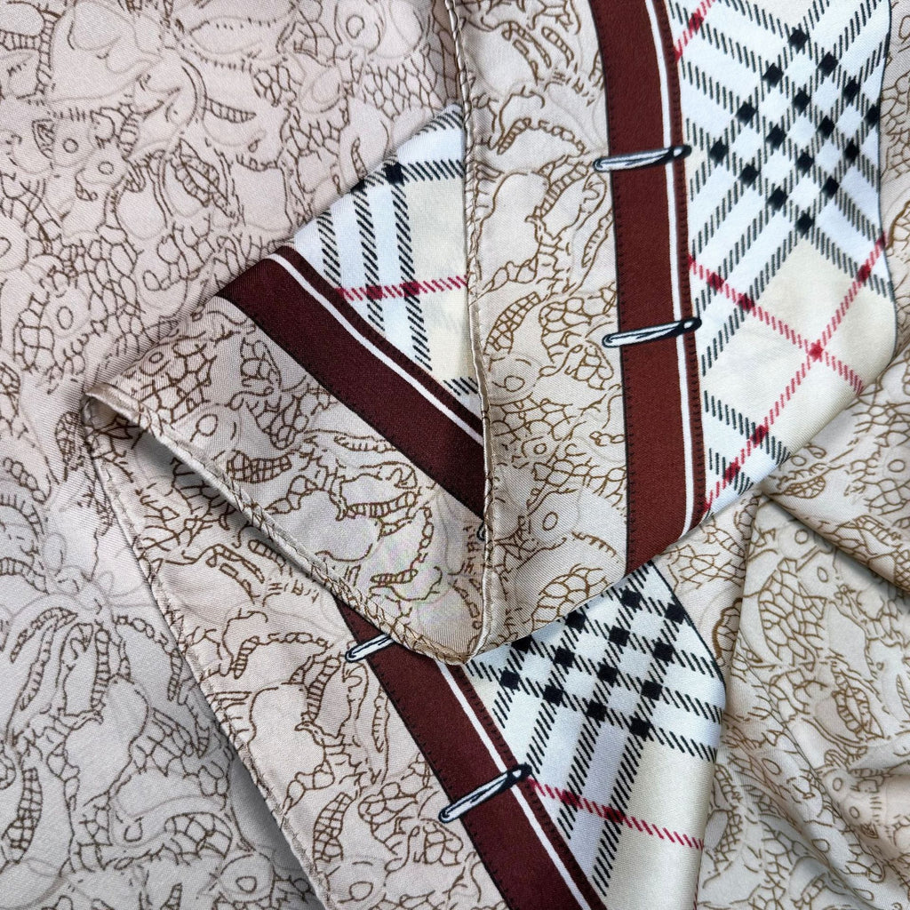 Fashion Korean version of simple and versatile Li brocade long printed silk scarf, simple and elegant temperament women's vacation shawl