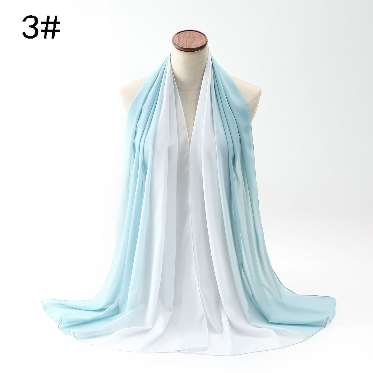 New versatile pearl chiffon gradual change color scarf yarn Middle East Africa Malaysia Indonesia headscarf