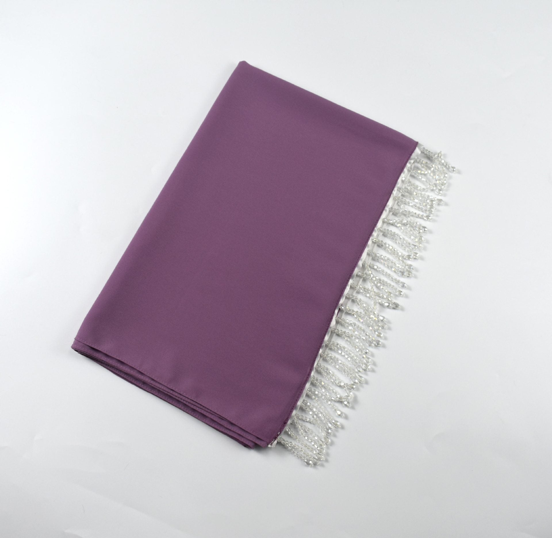 New monochrome pearl chiffon scarf high quality crystal fringed  headscarf chiffon