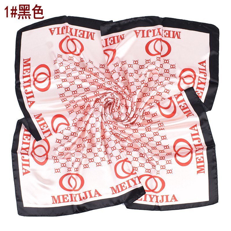 New fashionable ring letter pattern printing 90-color square towel, headscarf