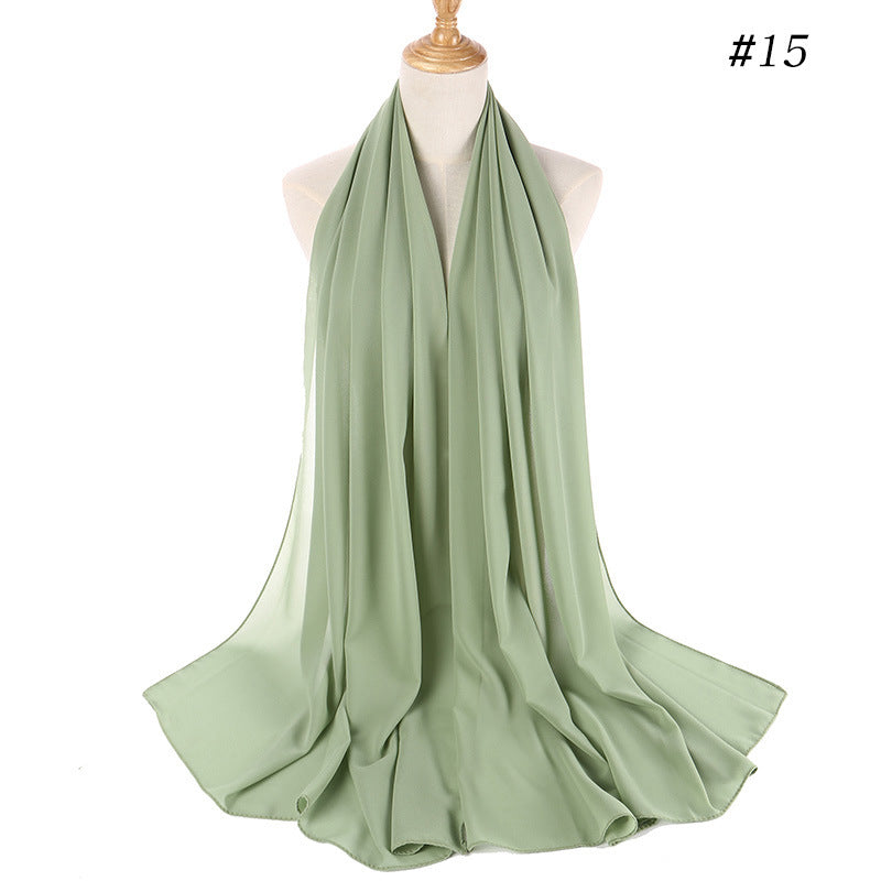 Malaysian gauze, pearl chiffon bubble silk scarf, headscarf, ethnic headscarf