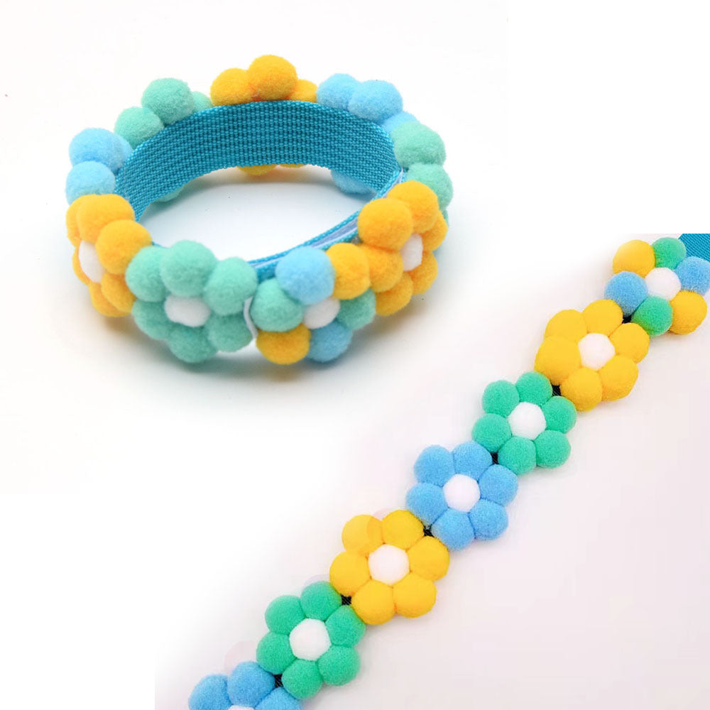 Rainbow Pet Collar Big Dog Neck Circle Shiba Inu Adjustable Hairball Collar Cat Scarf