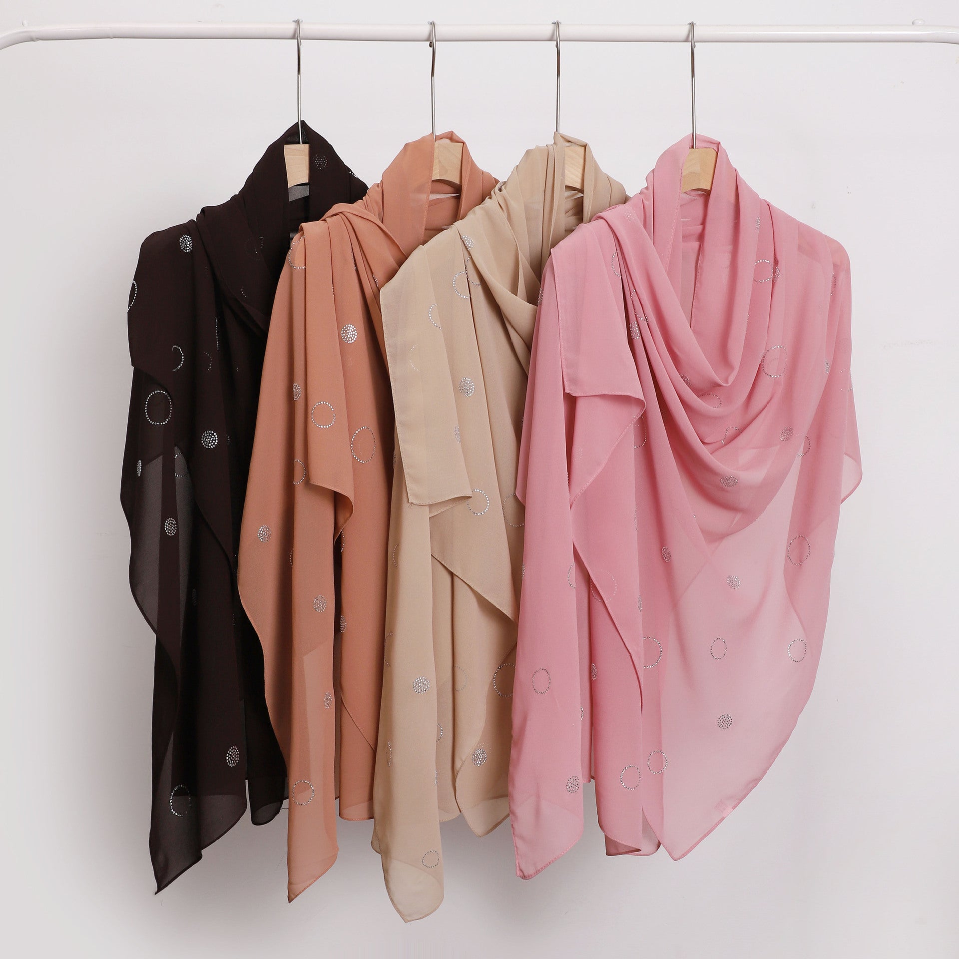 Pearl chiffon hot diamond long scarf, Indonesian headscarf, Middle East and Africa headscarf