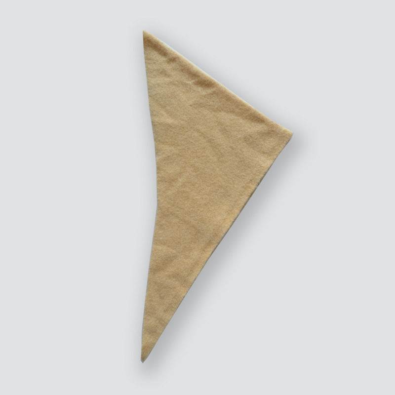 Contains 30 wool blended solid color knitted triangle scarf for women's autumn and winter Korean foreign small scarf headscarf dual-purpose