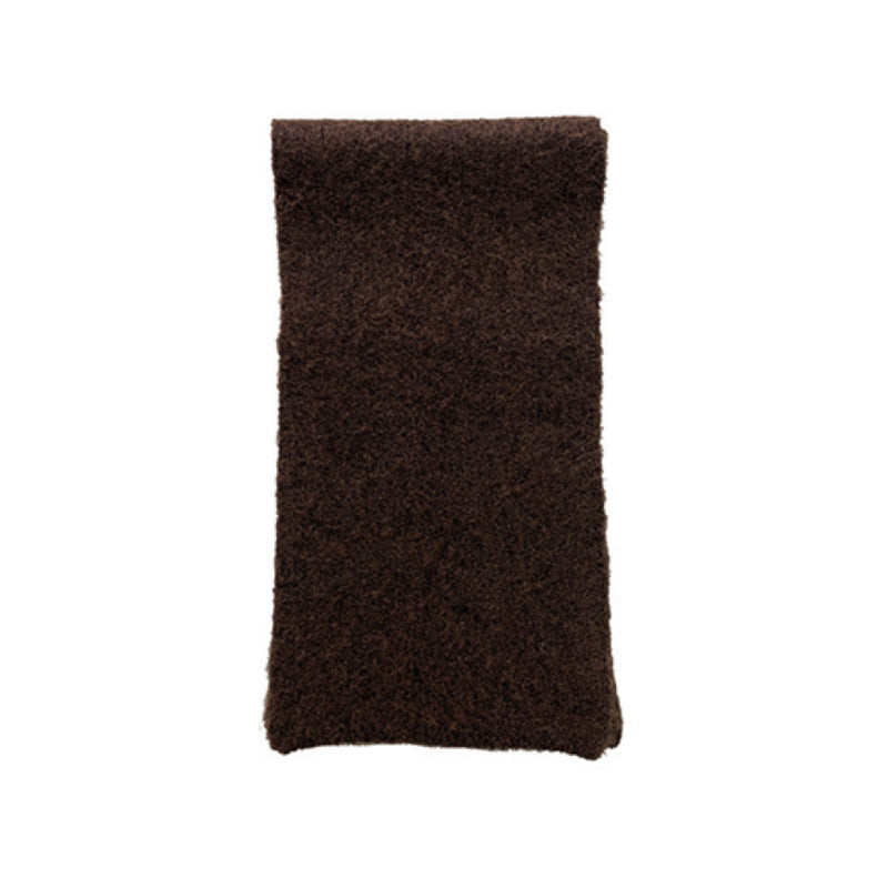 Korean designer wool-blend solid-color knitted scarf women's winter thickened atmosphere and enlarged wool scarf