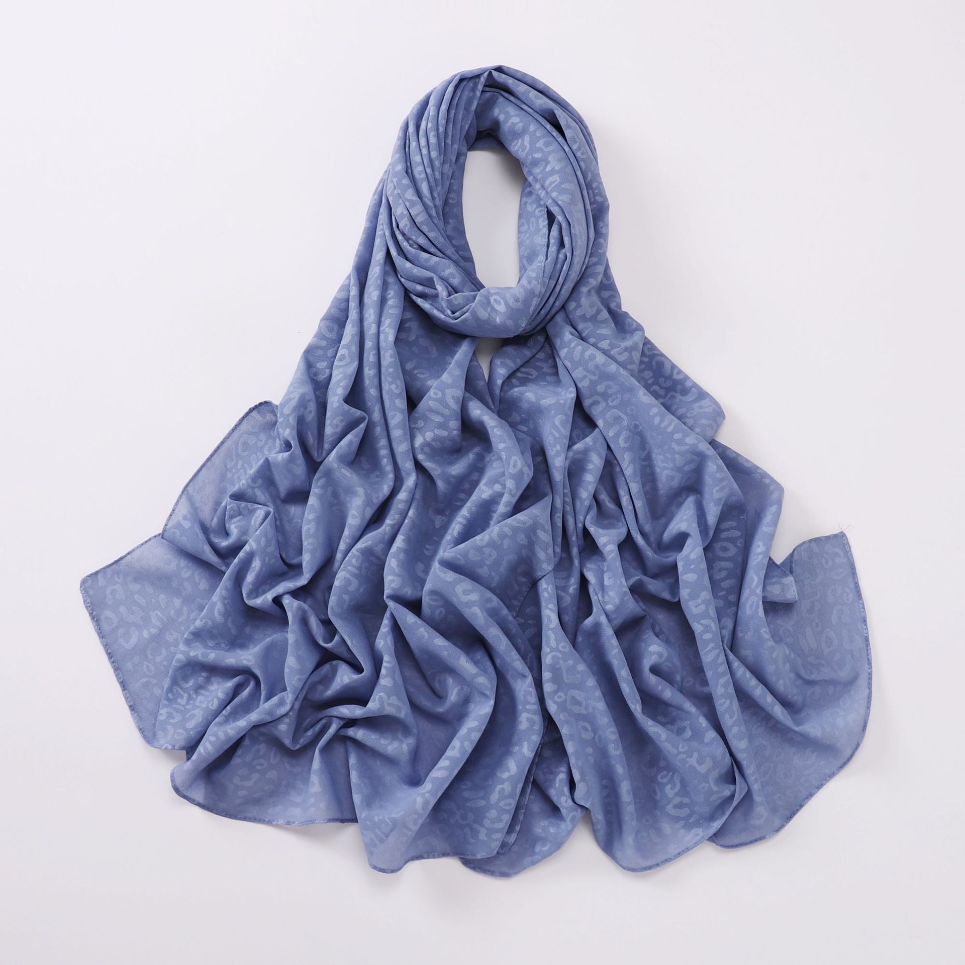 New pearl chiffon, leopard print embossed scarf, gauze Middle East North Africa Malay headscarf hijab