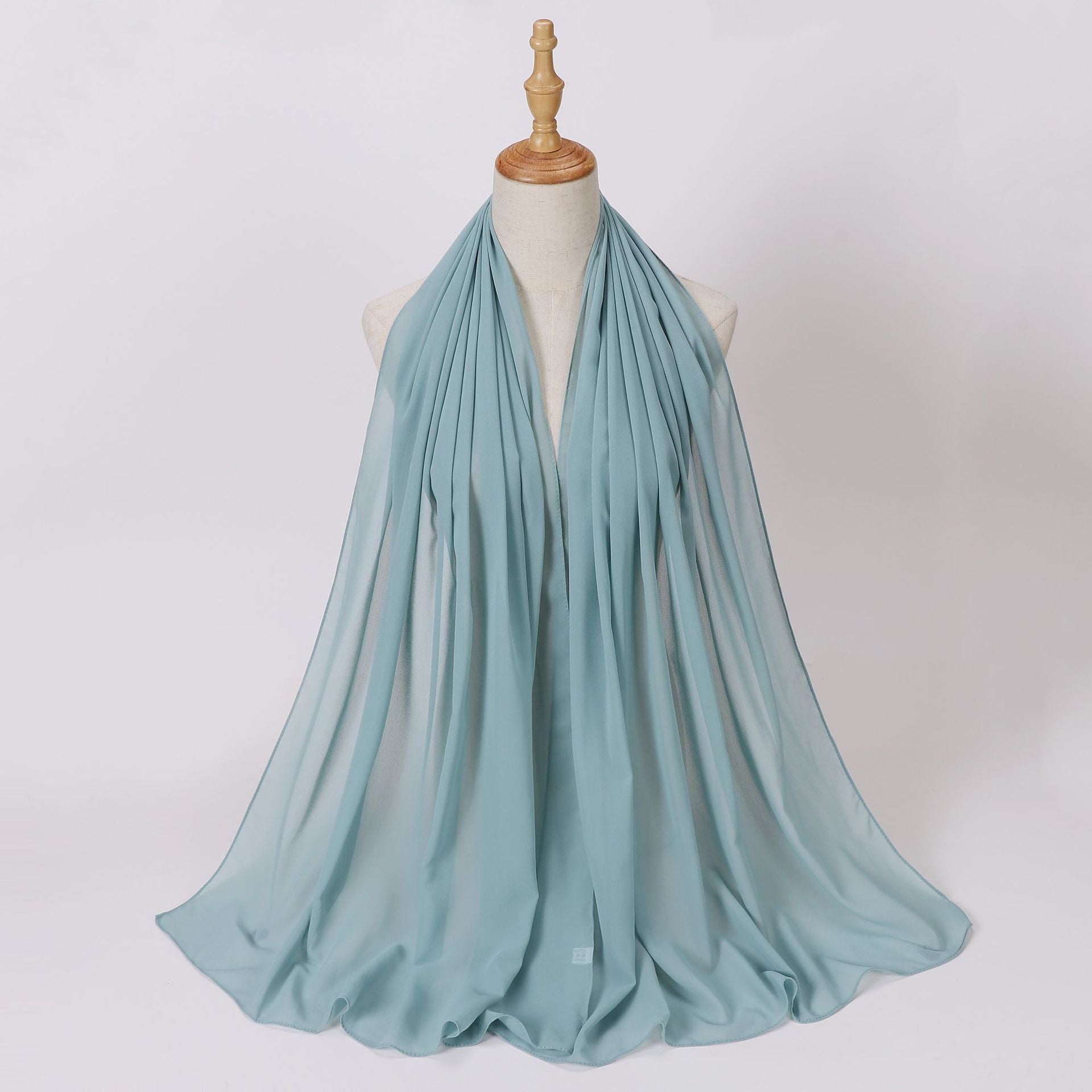 Monochrome pearl chiffon, long scarf hijab malay hijab headscarf Middle East Africa headscarf