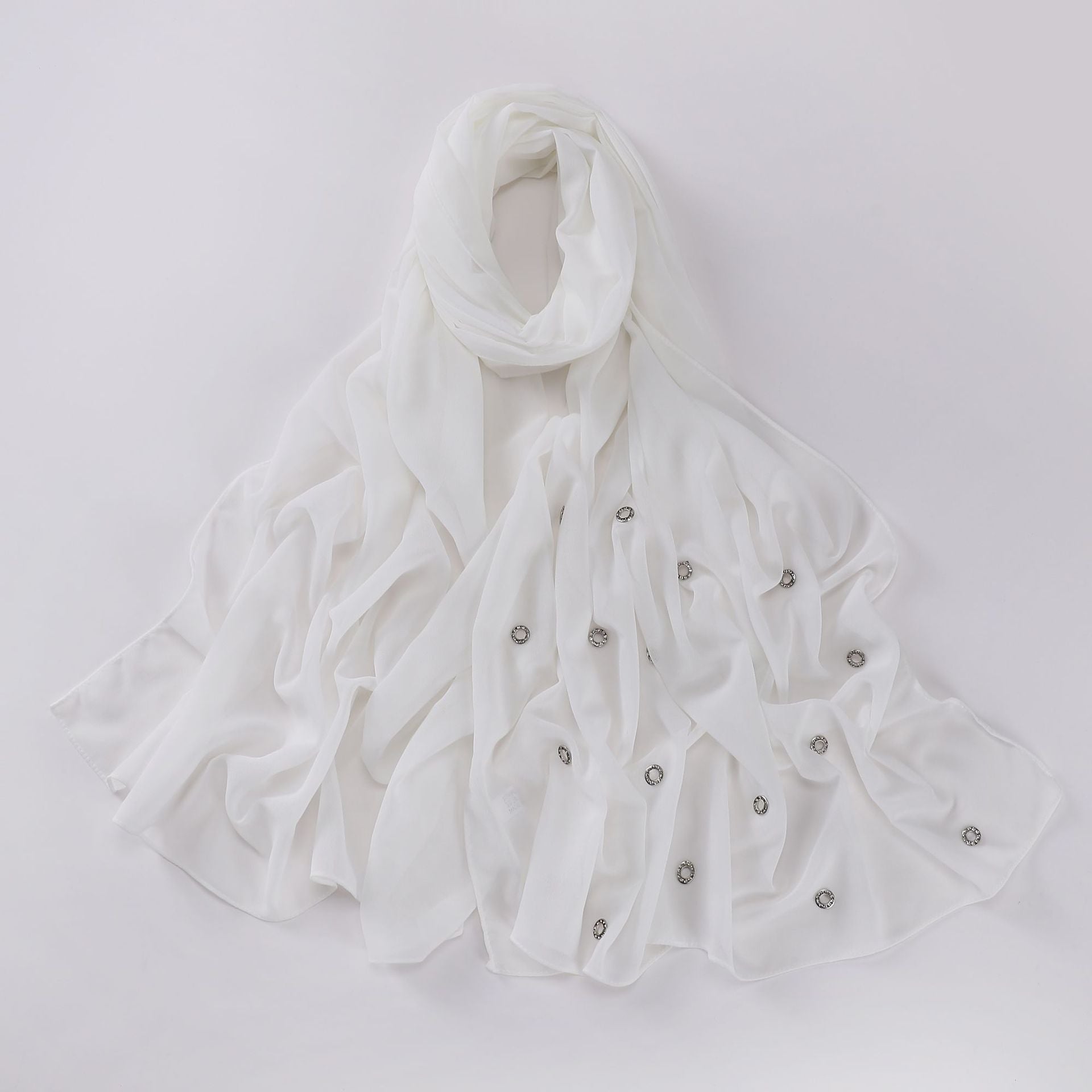 New pearl chiffon single head diamond scarf Middle East and Africa headscarf hijab