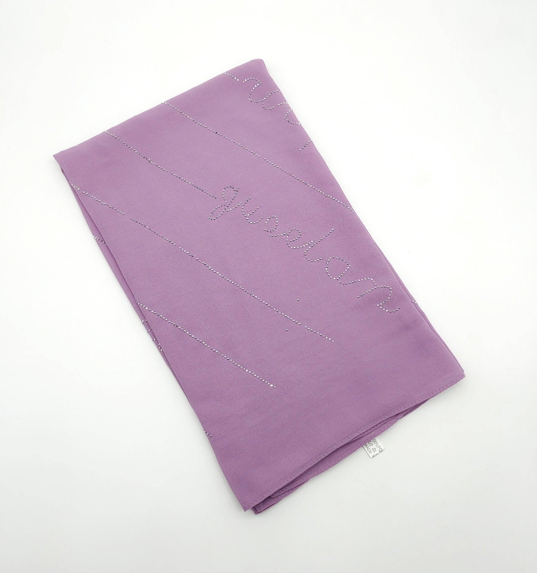 New Solid Color Pearl Chiffon Long Hot Diamond Alphabet Ethnic Scarf Women Shawl