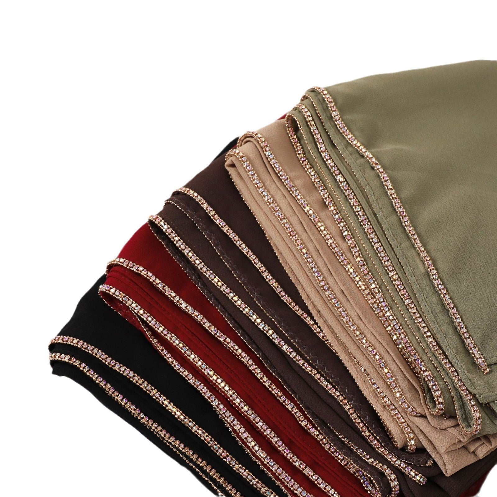 Diamond copper chain washable chiffon scarf yarn scarf Middle East Africa headscarf Malay headscarf