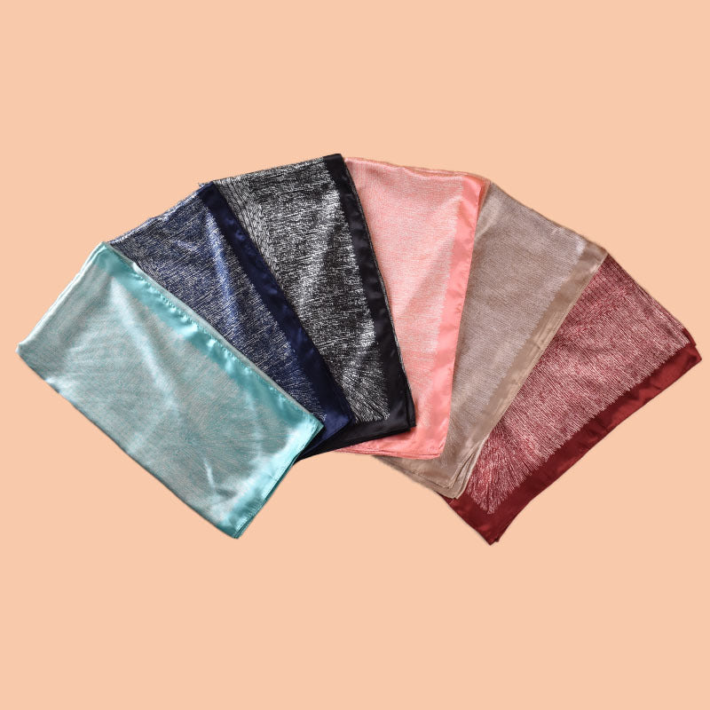 New 90cm-color geometric dot distribution printed square scarf with sunscreen bag head silk scarf decorative scarf